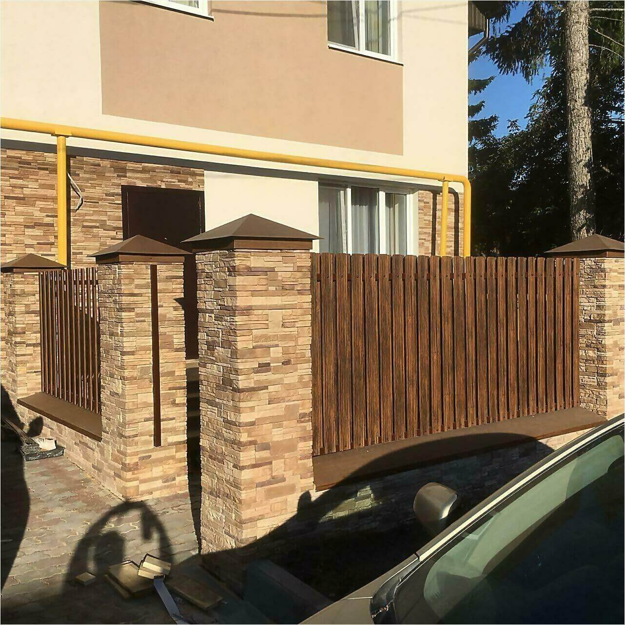 забор из штакетника 70м каштан фото3 в Туркестане