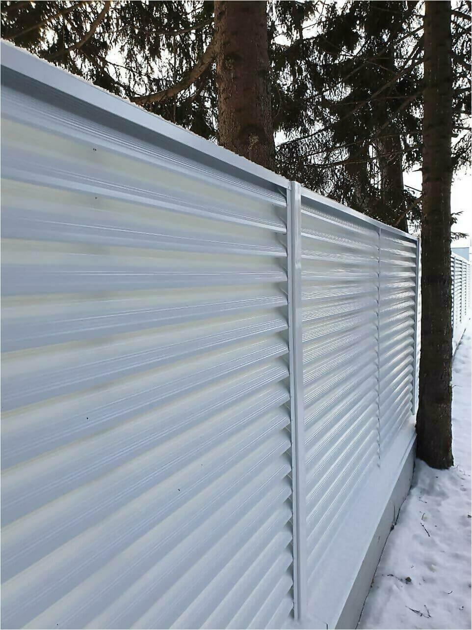 Забор жалюзи 150м RAL9003 фото5 в Туркестане