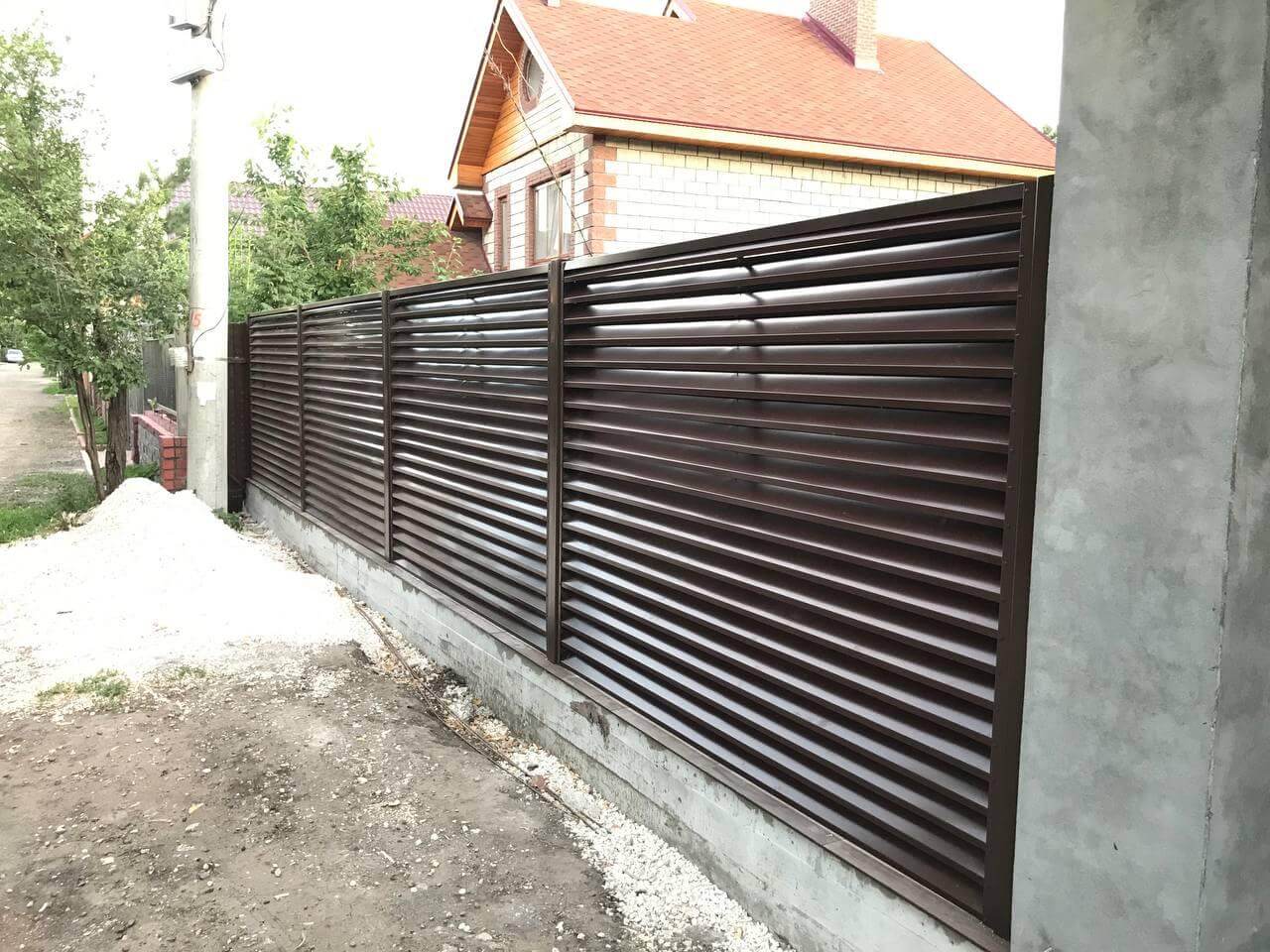 забор-жалюзи Шоколад двухсторонний фото1 в Туркестане