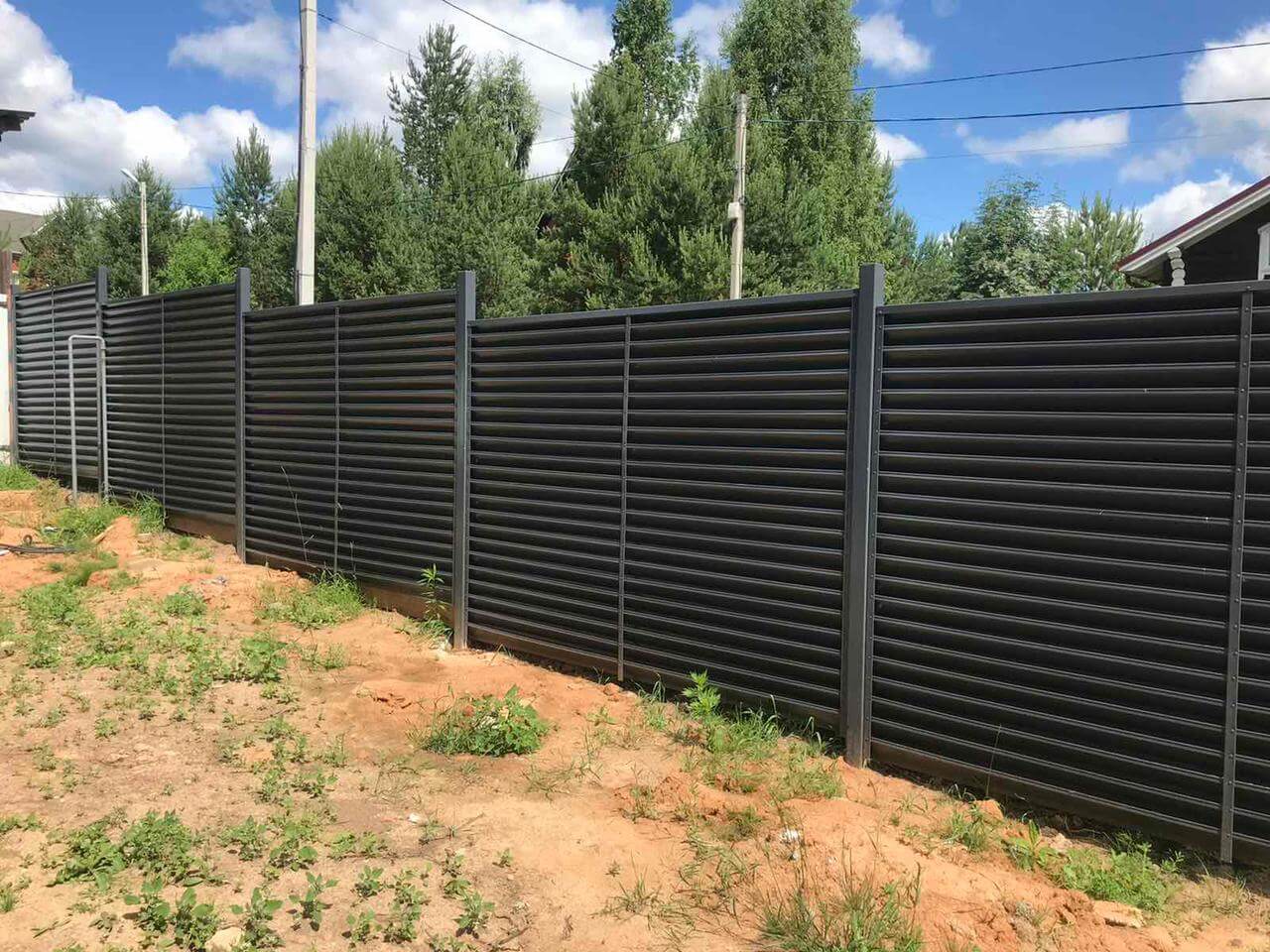 забор-жалюзи ЭКО-Z серый графит фото3 в Туркестане