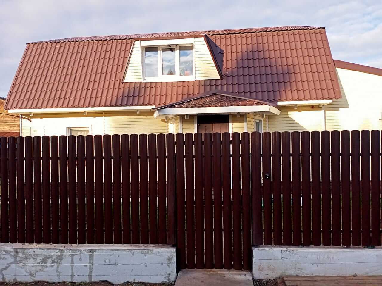 забор из штакетника шоколад фото4 в Туркестане