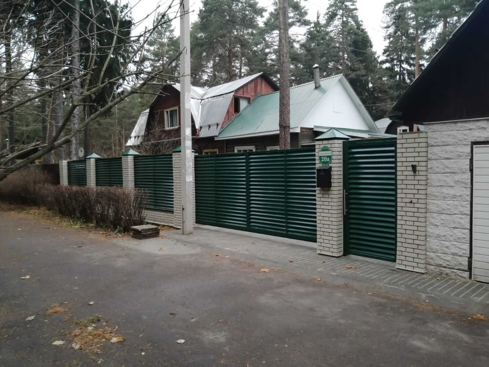 Забор-жалюзи с ламелями ЭКО-Z Зеленый Мох фото1 в Туркестане