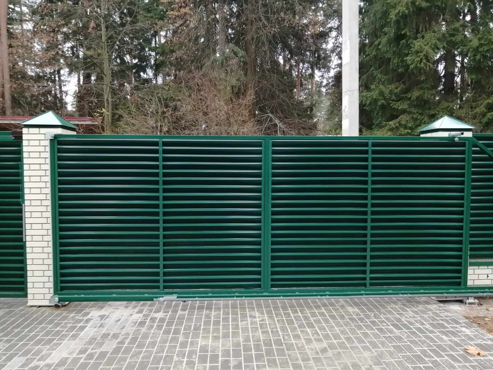 Забор-жалюзи с ламелями ЭКО-Z Зеленый Мох фото3 в Туркестане
