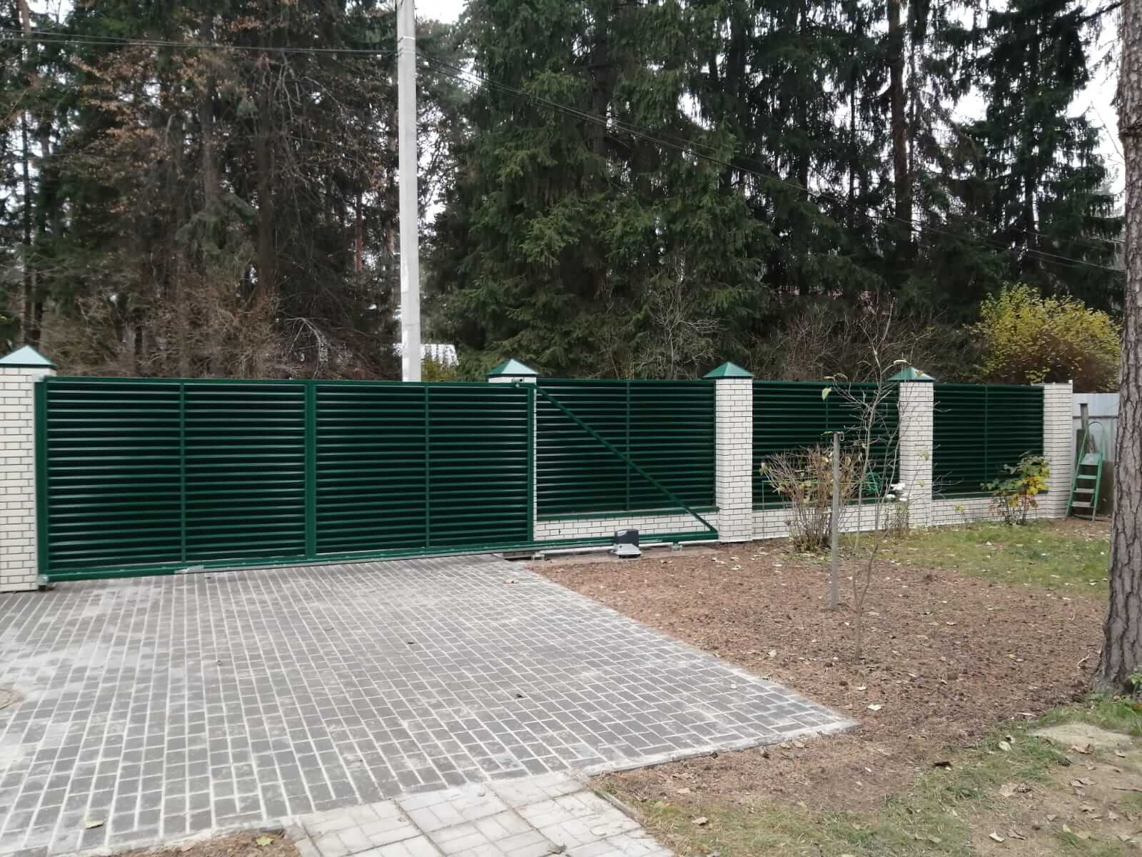 Забор-жалюзи с ламелями ЭКО-Z Зеленый Мох фото5 в Туркестане