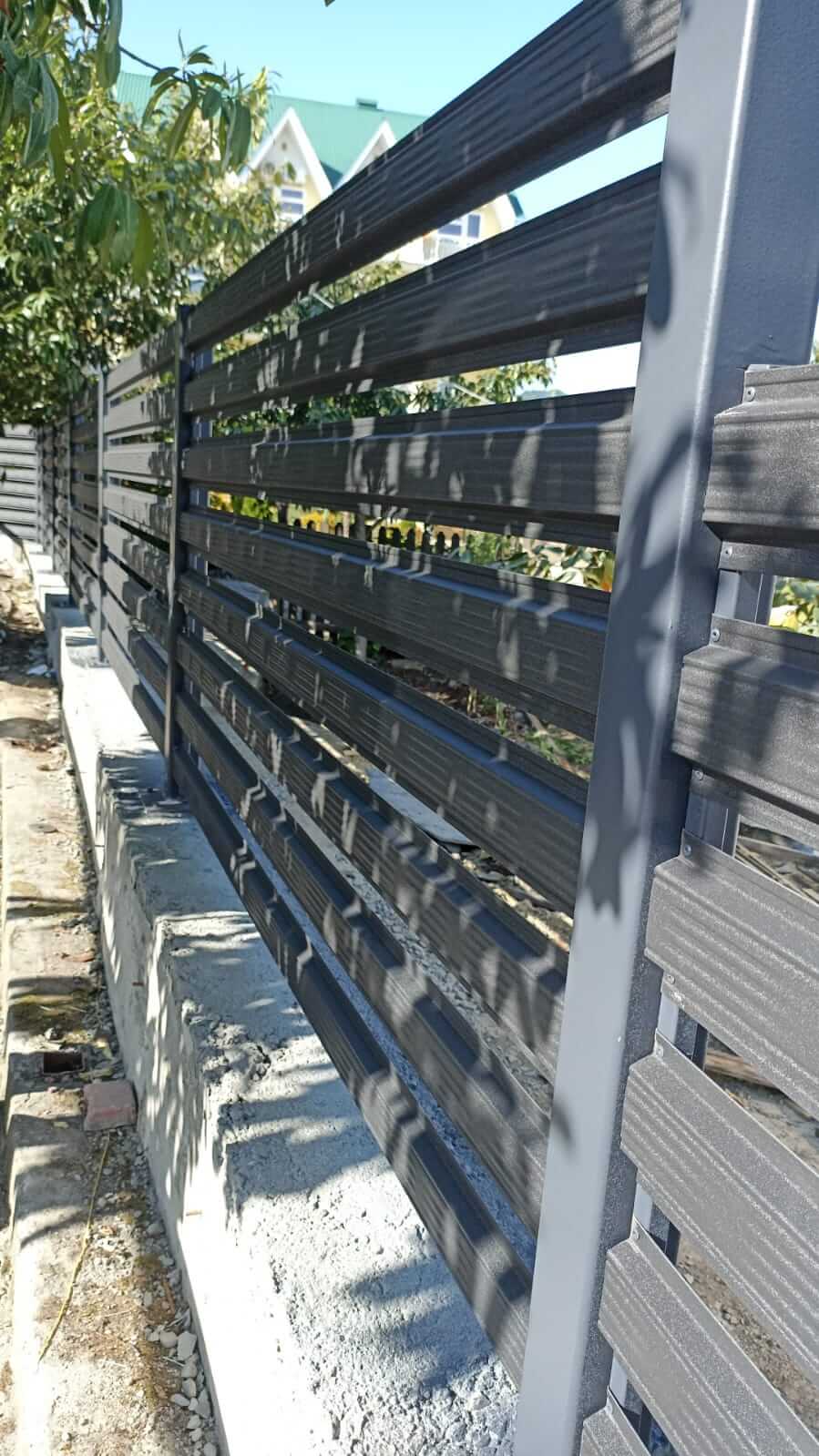 Забор из штакетника 90м RAL7024/7024 Серый Графит фото3 в Туркестане