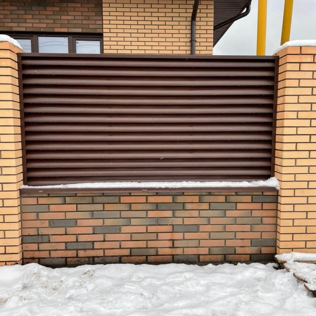 Забор-жалюзи ral8017/8017 шоколад двухсторонний фото6 в Туркестане