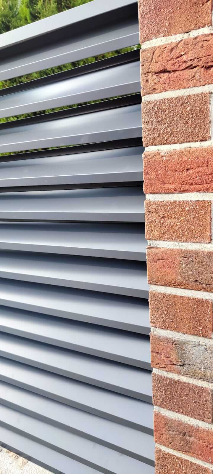 забор-жалюзи с ламелями эко-z ral7024 серый графит фото6 в Туркестане