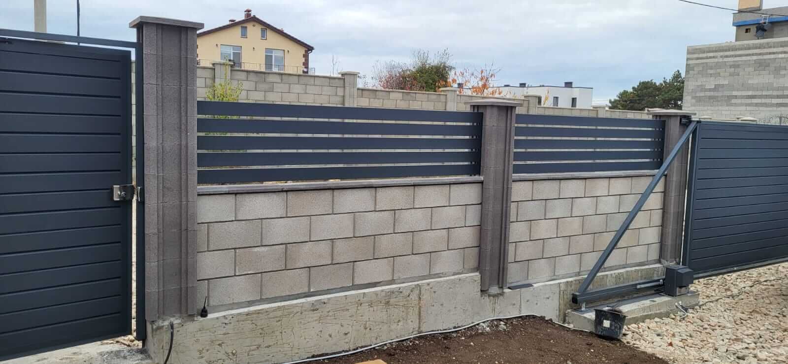 Забор-ранчо из металлопланкена 28м RAL7024 Серый Графит МАТТЕ в Туркестане