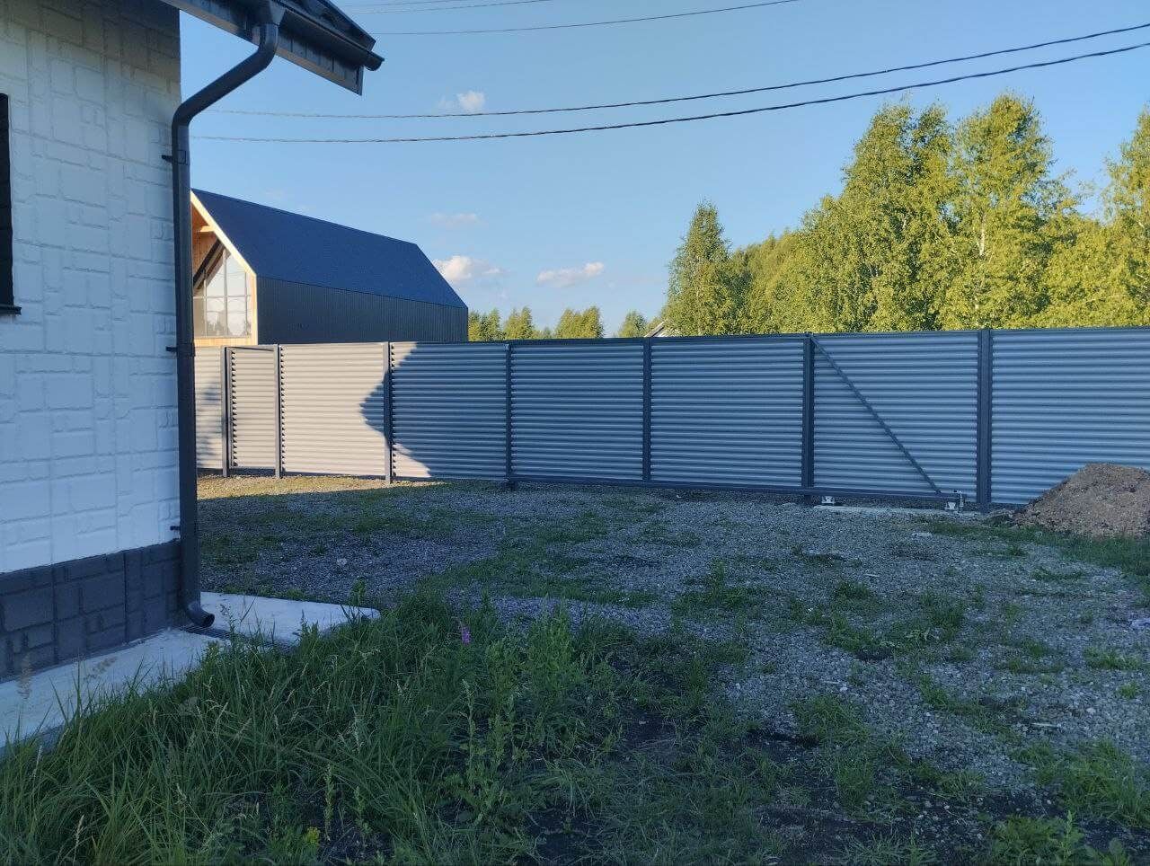 Забор из ламелей еврожалюзи 20м RAL7004 Серый фото 4 в Туркестане