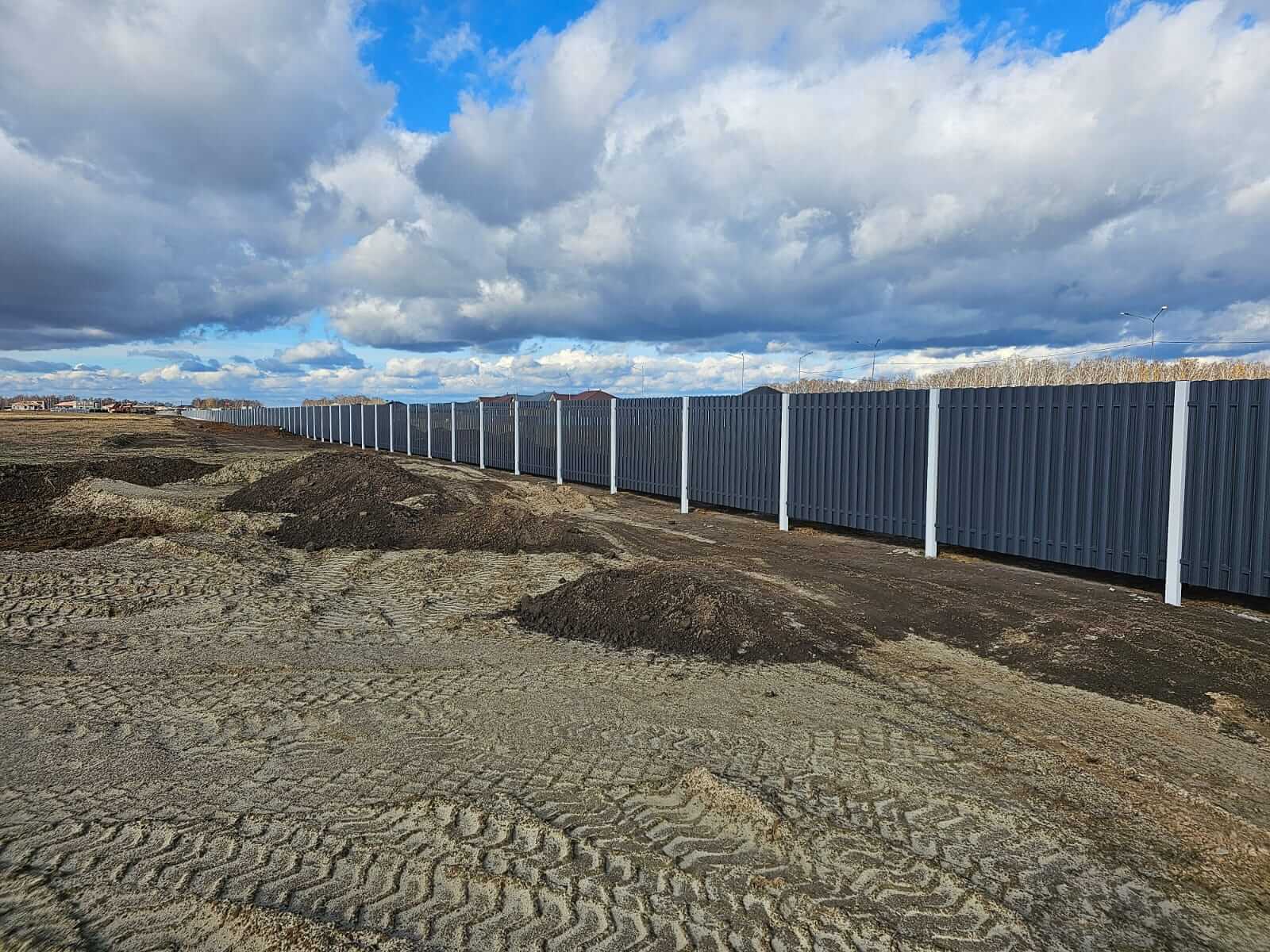 Забор из евроштакетника 234м RAL7024/7024 Серый Графит двусторонний фото 8 в Туркестане