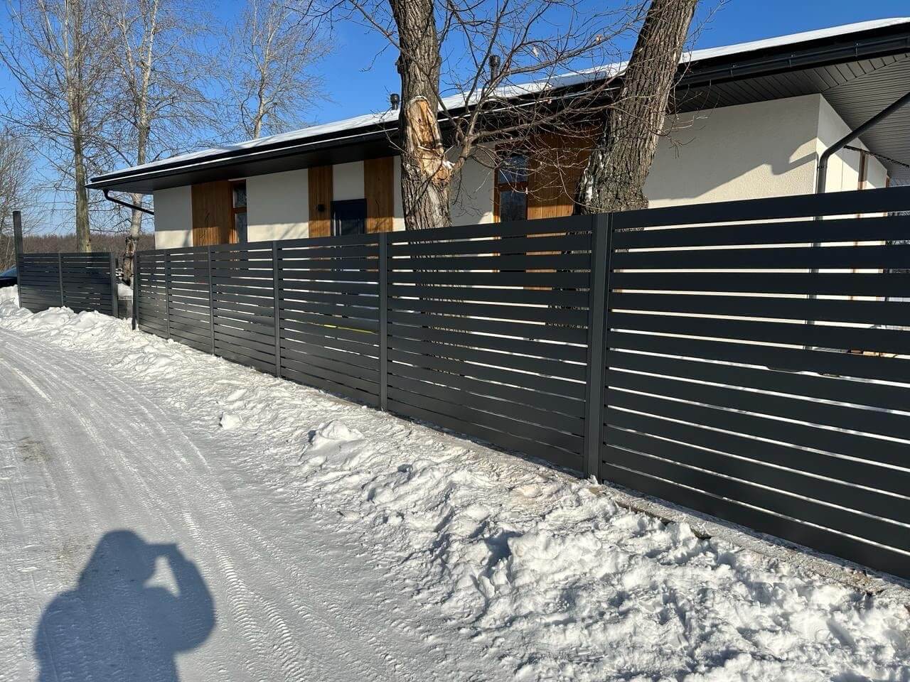 Забор-ранчо из металлопланкена 37м RAL7024 Серый Графит фото 1 в Туркестане