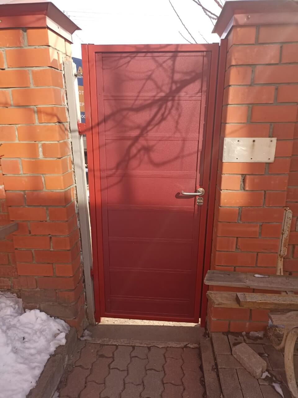 Ворота и калитка из металлопланкена 4м RAL3005 Красное Вино, Стальной Бархат фото 2 в Туркестане