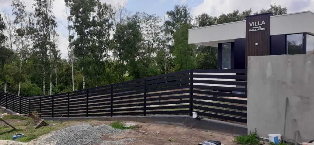 Забор-ранчо из металлопланкена 48м RAL9005 Черный МАТТЕ фото 2 в Туркестане