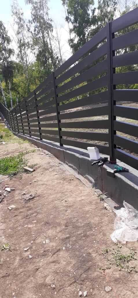 Забор-ранчо из металлопланкена 48м RAL9005 Черный МАТТЕ фото 1 в Туркестане