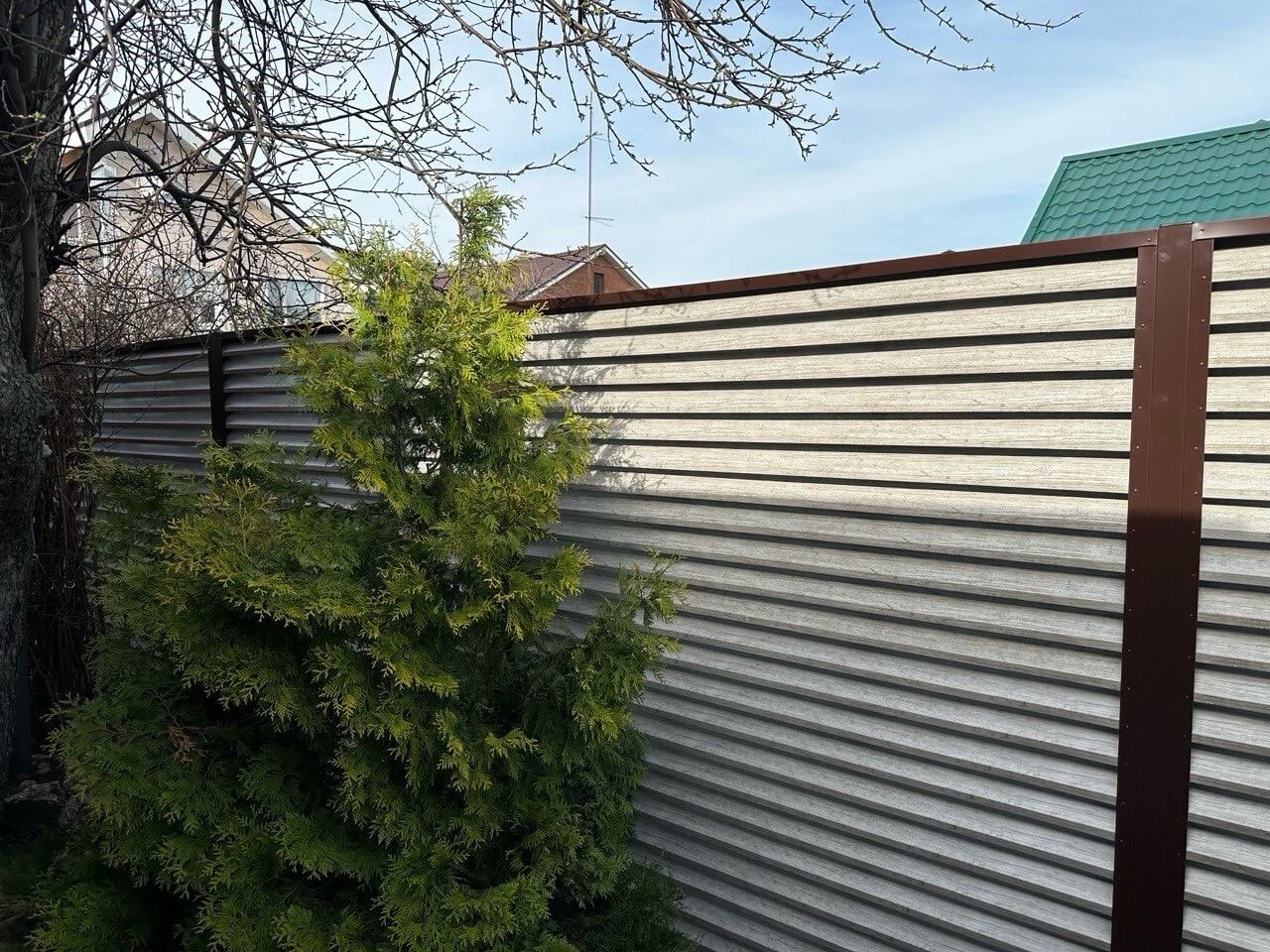 Забор-жалюзи из ламелей ЭКО-Z 32м Ясень Printech фото 1 в Туркестане