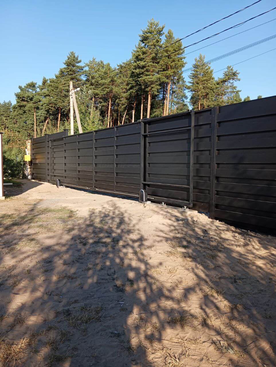 Забор-ранчо из металлопланкена 37м RAL9005 Черный МАТТЕ фото 2 в Туркестане