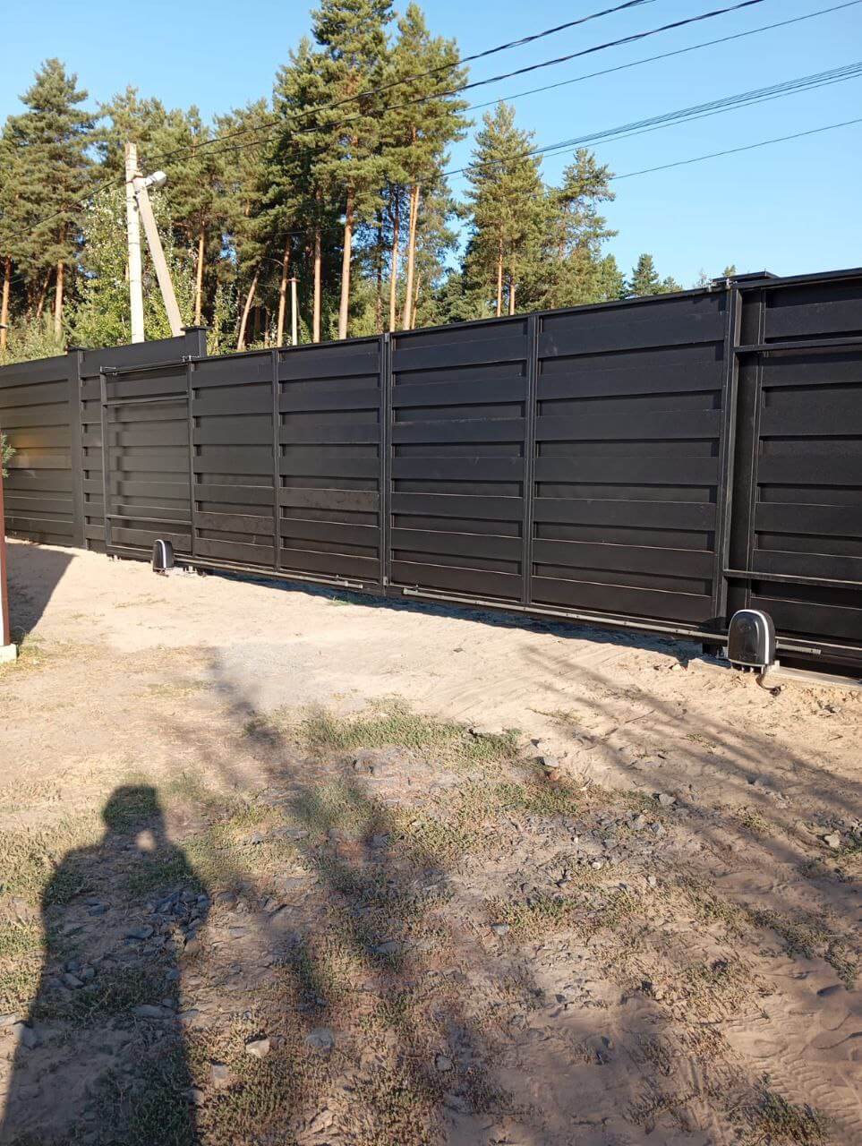 Забор-ранчо из металлопланкена 37м RAL9005 Черный МАТТЕ фото 1 в Туркестане