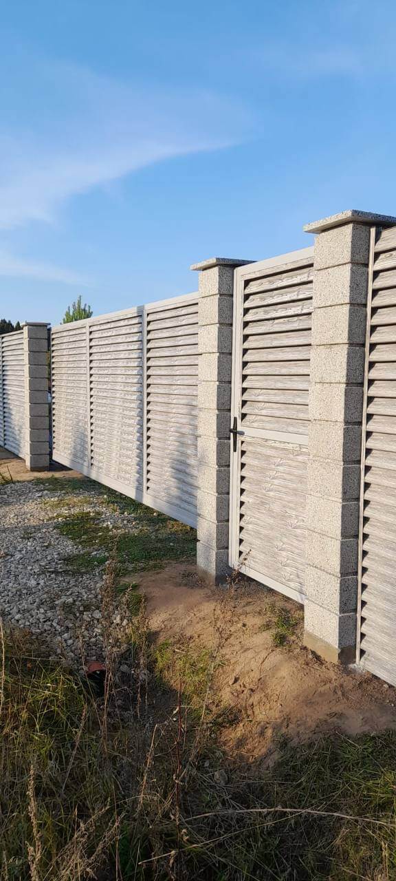 Забор-жалюзи из ламелей Еврожалюзи 47м Светлая Береза SteelArt в Туркестане