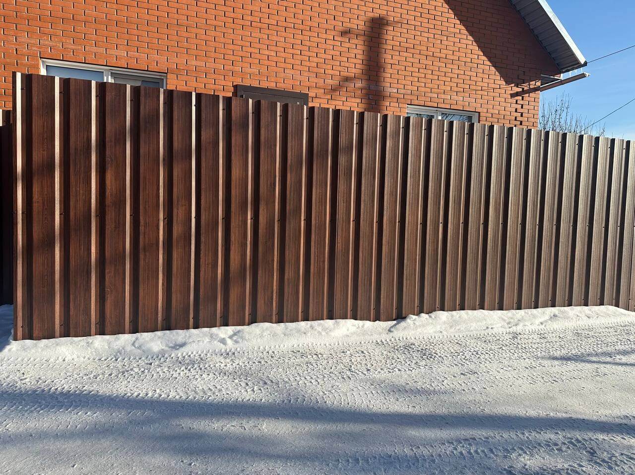 Забор из профнастила НС-21 22м Античное Дерево Принтек фото 4 в Туркестане