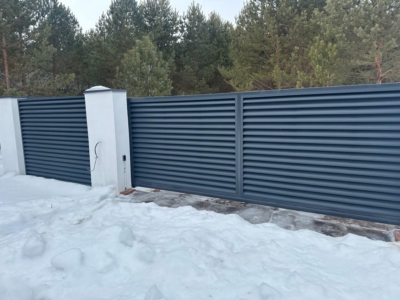 Забор-жалюзи 76м RAL7024/7024 Серый Графит двусторонний МАТТЕ в Туркестане