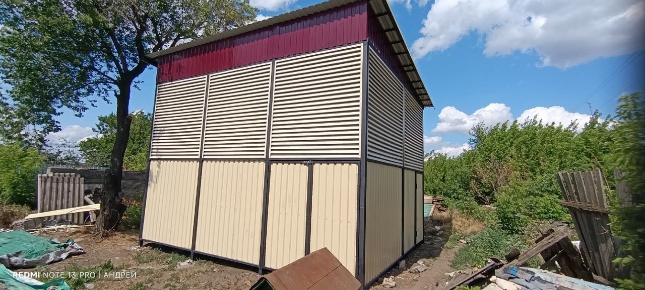 Сенник из ламелей еврожалюзи RAL1015 Слоновая Кость фото 2 в Туркестане