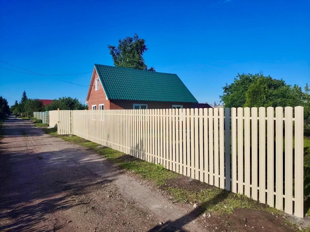 Забор из евроштакетника 16м RAL1015/1015 Слоновая Кость двусторонний в Туркестане