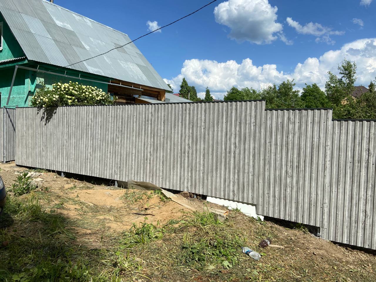 Забор из профнастила НС-10 42м Светлая Береза SteelArt фото 7 в Туркестане