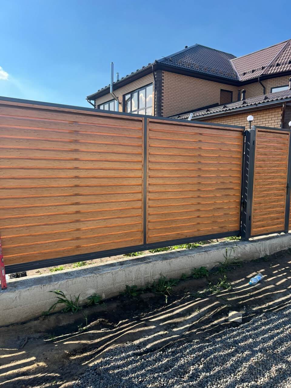 Забор-жалюзи из ламелей Хай-Тек 57м Кипарис 2xPrintech двусторонний фото 3 в Туркестане