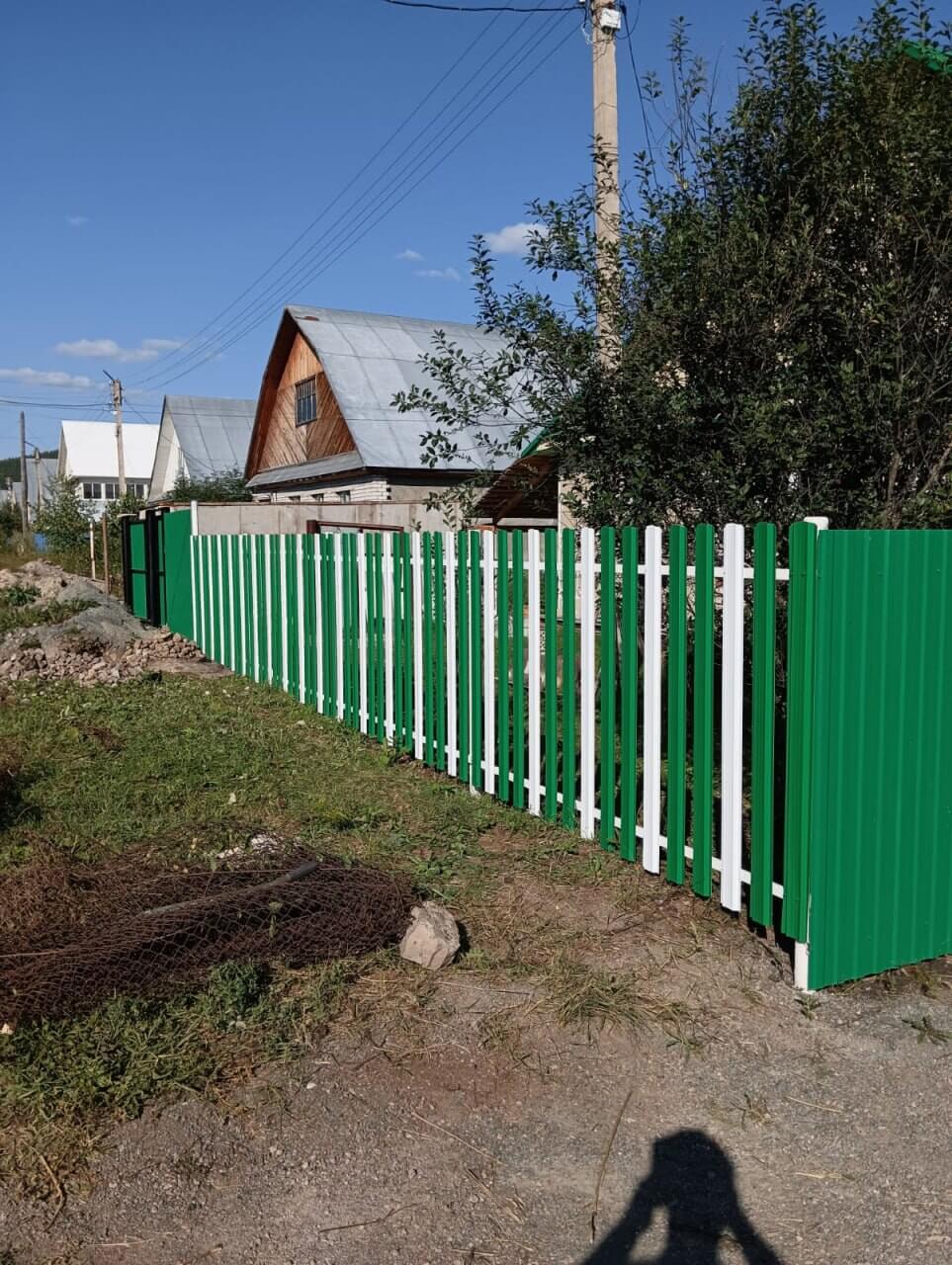 Забор из евроштакетника 10м RAL9003 Белый, RAL6029 Зеленая Мята в Туркестане