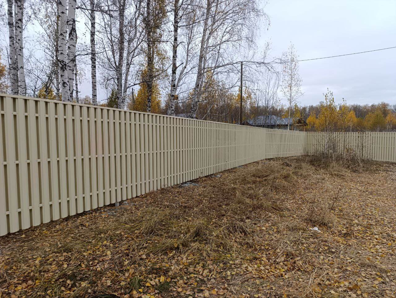 Забор из евроштакетника 140м RAL1015/1015 Слоновая Кость двусторонний фото 1 в Туркестане